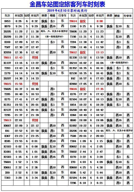 列车时刻表查询最新2019，2019年列车时刻表查询服务更新