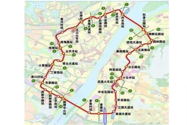 武汉2号线线路图最新,武汉2号线线路图最新版，武汉地铁2号线最新线路图发布