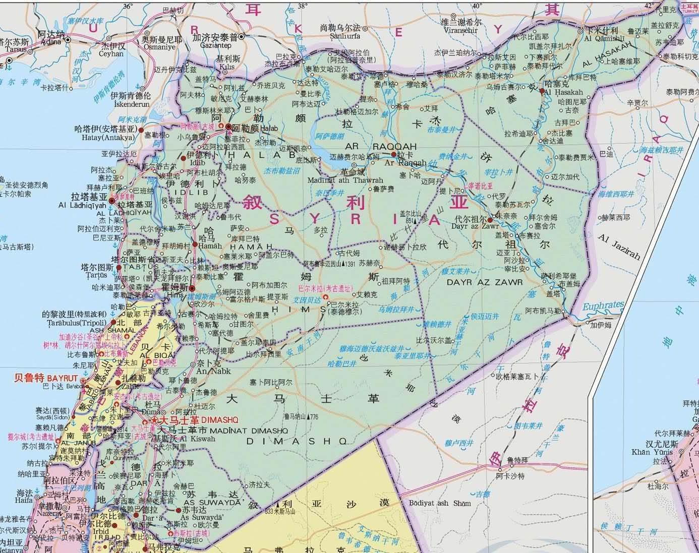 叙利亚地图最新版，叙利亚地图最新版公布