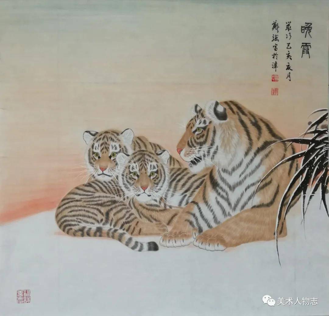 现代画虎排行榜最新，探索当代艺术家笔下的虎之魅力，当代艺术家笔下的虎之魅力，最新现代画虎排行榜探索